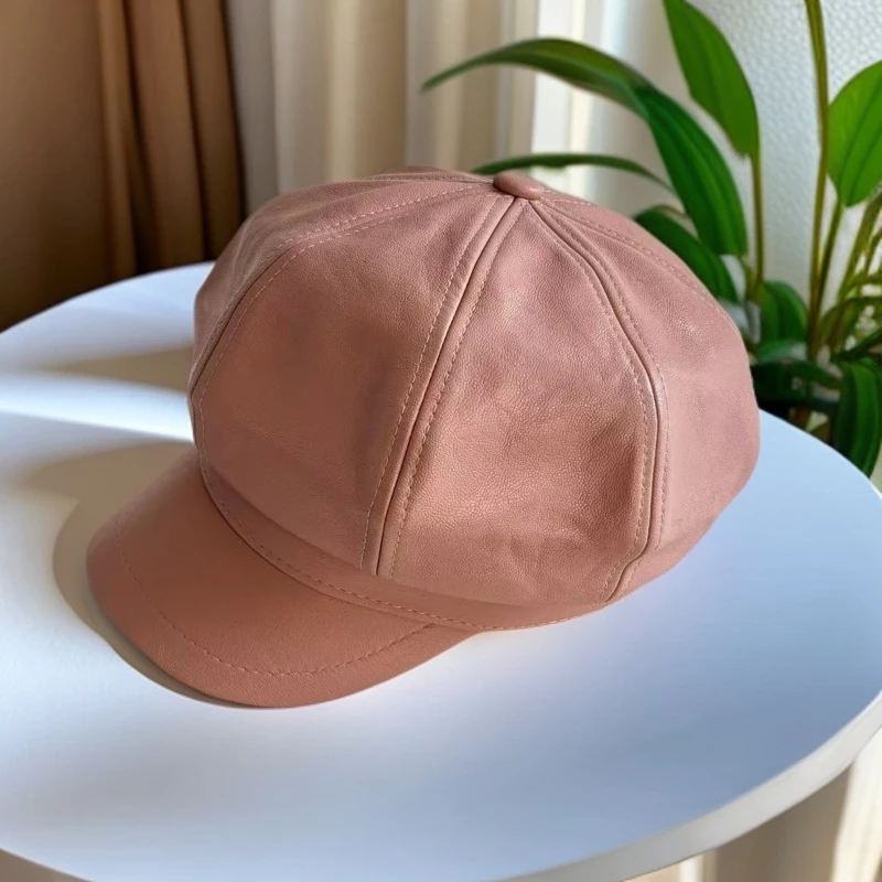 88号，纯色百搭洋气时尚中老年女士 休闲经典皮八角帽（无运费险）