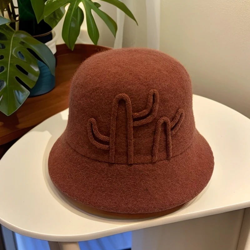 70号 热带仙人掌 纯色女士百搭休闲盆帽礼帽（无运费险）