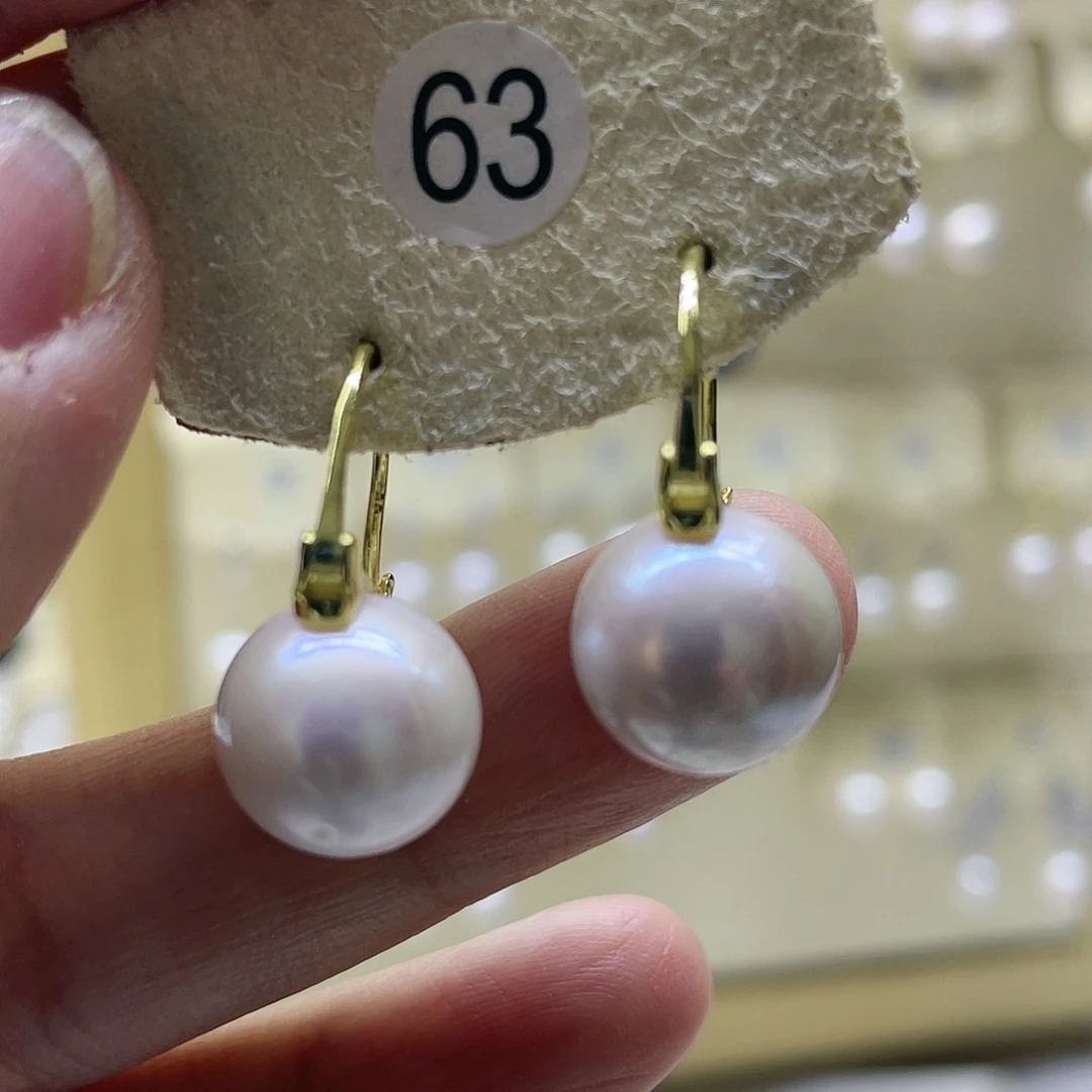 淡水珍珠耳饰银S925镶嵌