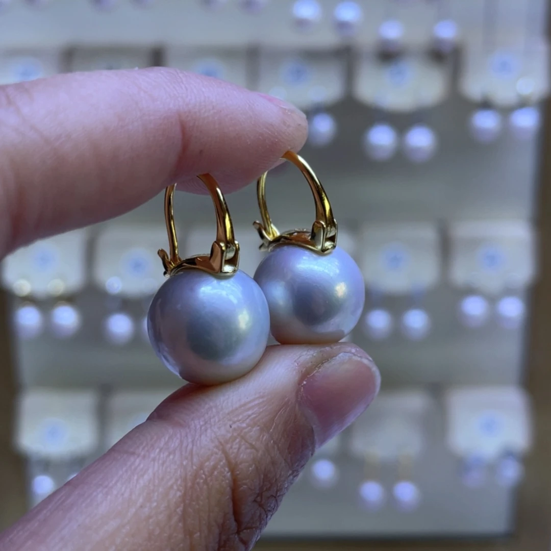 【闪购商品】淡水珍珠耳饰银S925镶嵌