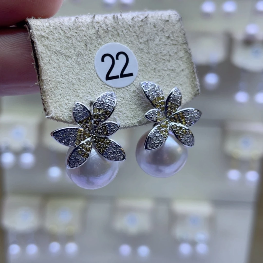 【闪购商品】淡水珍珠耳饰银S925镶嵌