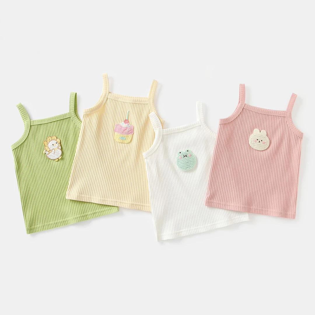 女童棉吊带背心夏季薄款2025新款儿童外穿上衣小孩宝宝t恤夏装