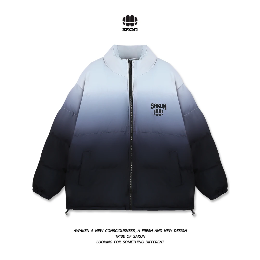 【新年战袍】SAKUN情侣款渐变立领蓬松棉服3154-1436001-MM