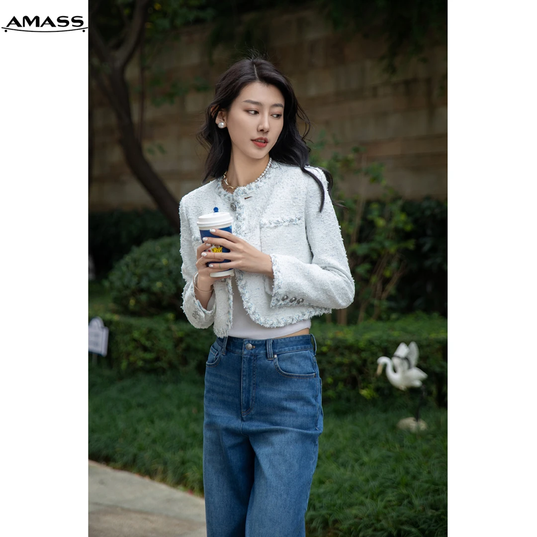 AMASS/阿玛施秋冬千金公主风优雅法式气质长袖小香短外套 5400627