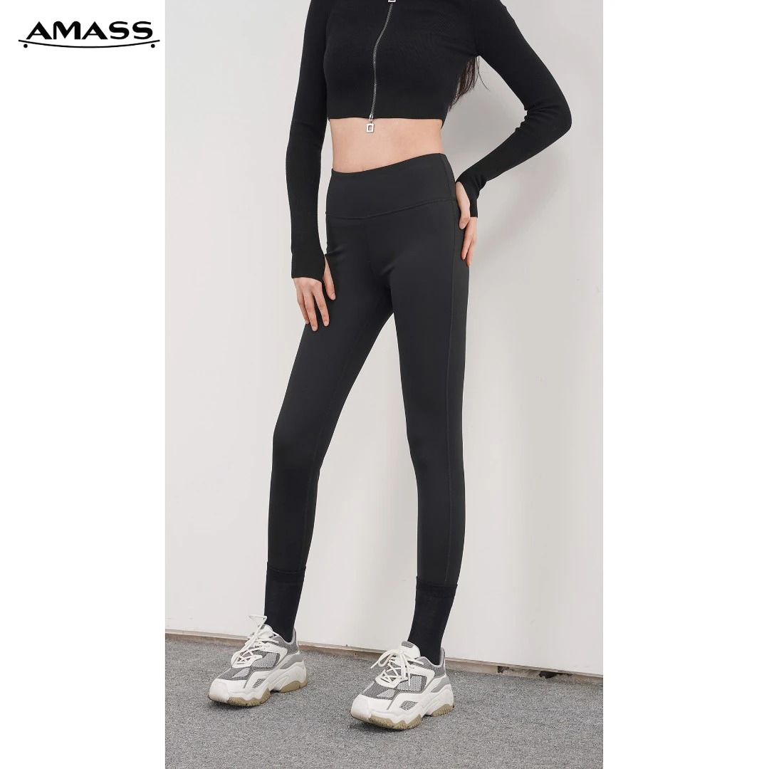 AMASS/阿玛施外穿瑜伽运动高腰鲨鱼裤显瘦高能感九分裤 5100430