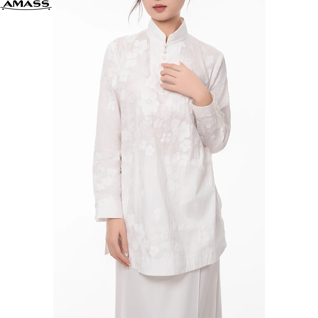 AMASS/阿玛施【新中式】国风质感气质优雅长袖衬衫女春夏款 5301045
