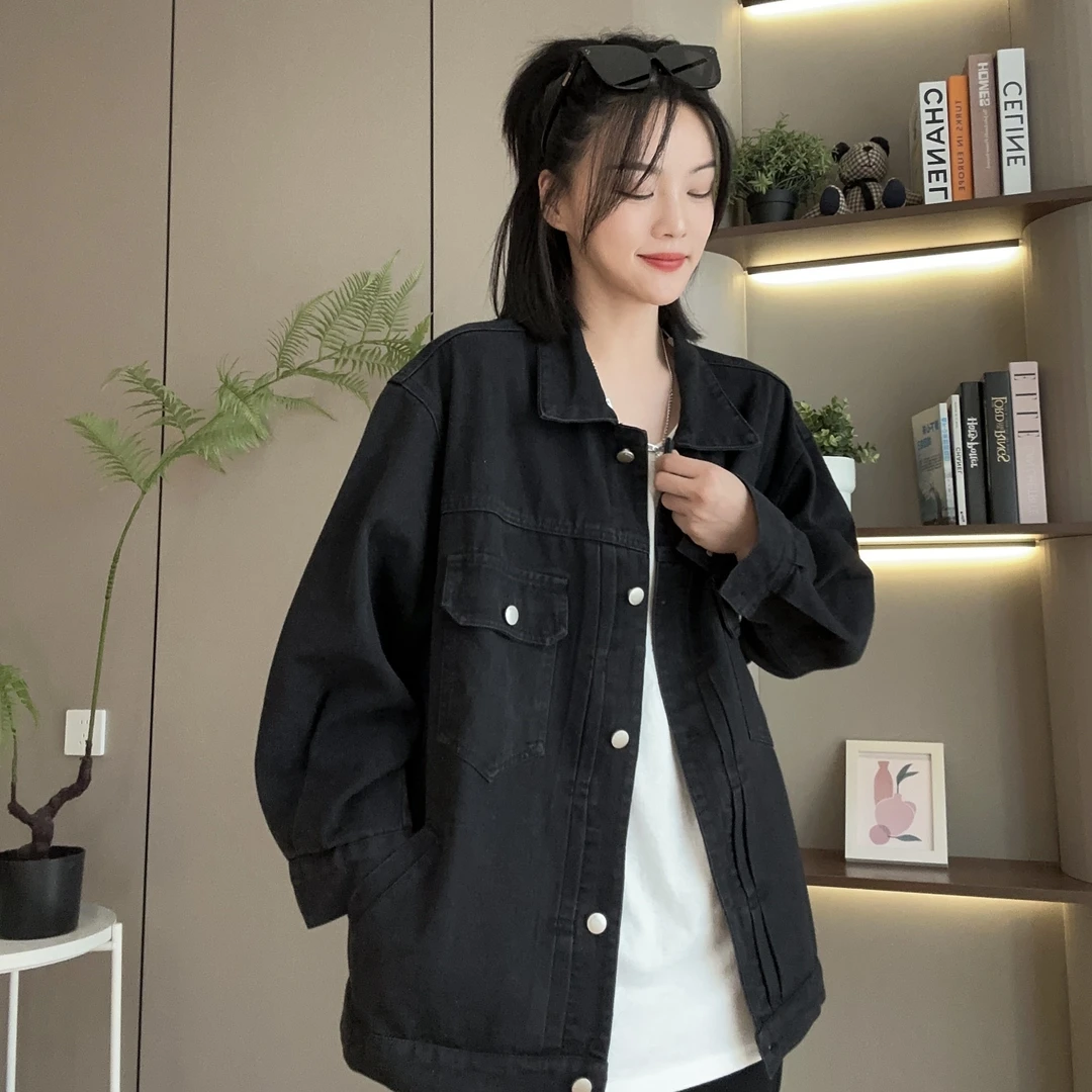 秋季当我飞奔向你经典纯色牛仔外套3-9-4