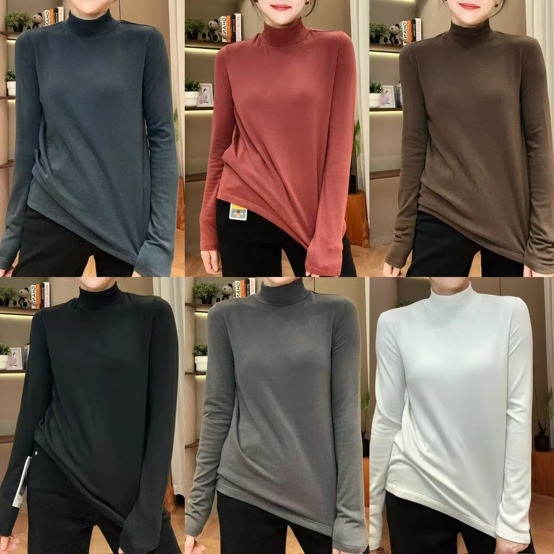 秋冬实穿主义穿不腻的中领打底T恤4-10-19德绒