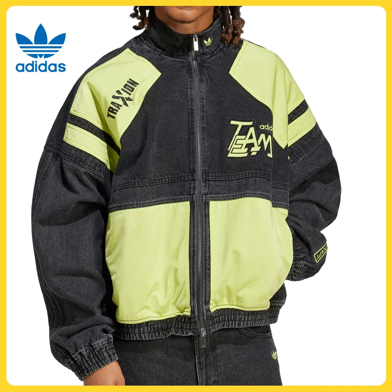 adidas Originals阿迪三叶草男子MOTO DENIM JACK梭织外套JN0824