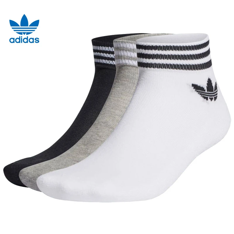 Adidas Originals阿迪三叶草中性TREF ANK SCK HC袜子HC9550