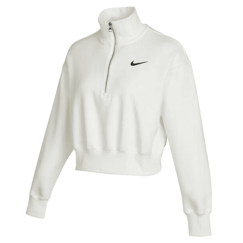 nike耐克女子AS W NSW PHNX FLC QZ CROP针织套头衫DQ5768-133