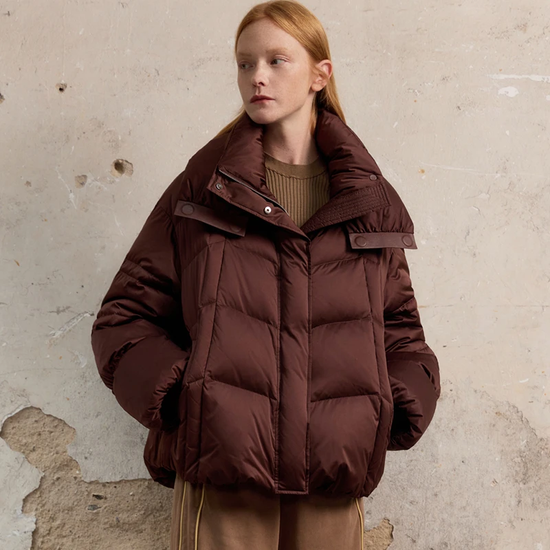 【格一专属】鹅绒羽绒外套短款女国风冬季新款防风磁铁扣高级0241