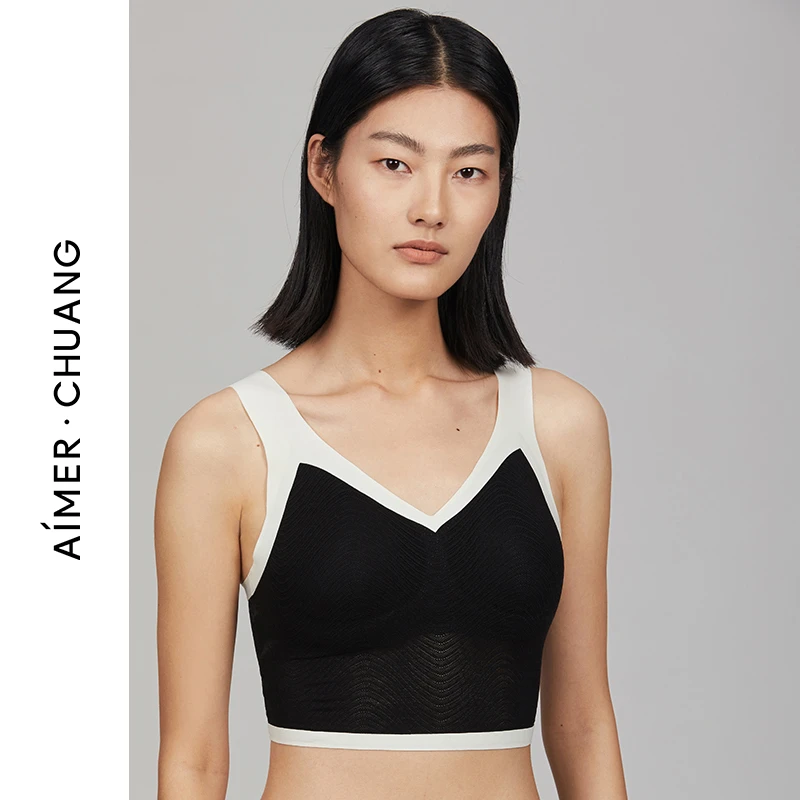 爱慕·CHUANG内衣女明动隐孔运动舒适背心式背心文胸CA120053