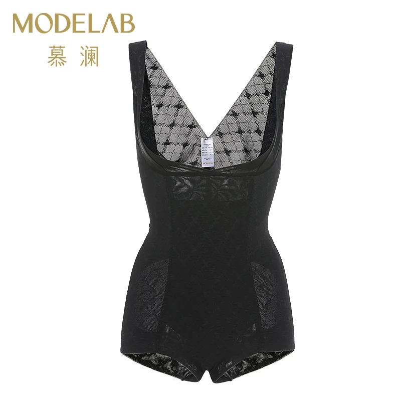 爱慕塑身衣菱塑重型连体薄款塑形提臀美体衣女托胸瘦身衣AD35D22