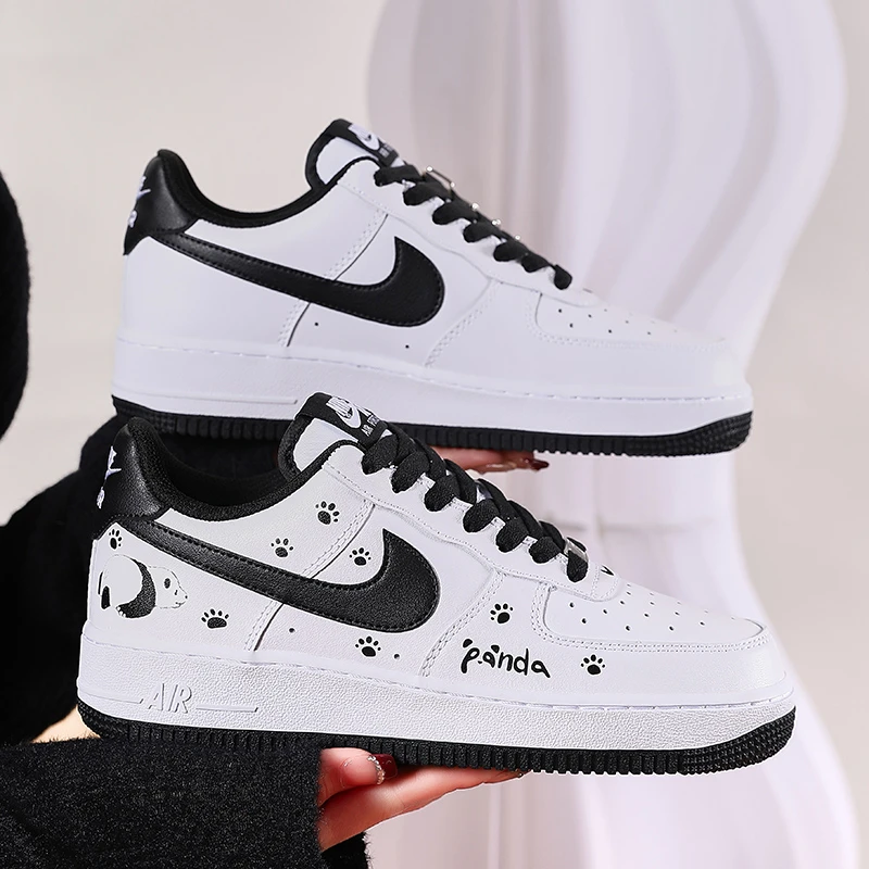 NIKE/耐克空军一号PANDA百搭潮流透气低帮白色情侣鞋