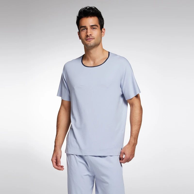 爱慕先生Aimer Men23SS周年-海藻睡眠衣男士圆领套头短袖NS41J671