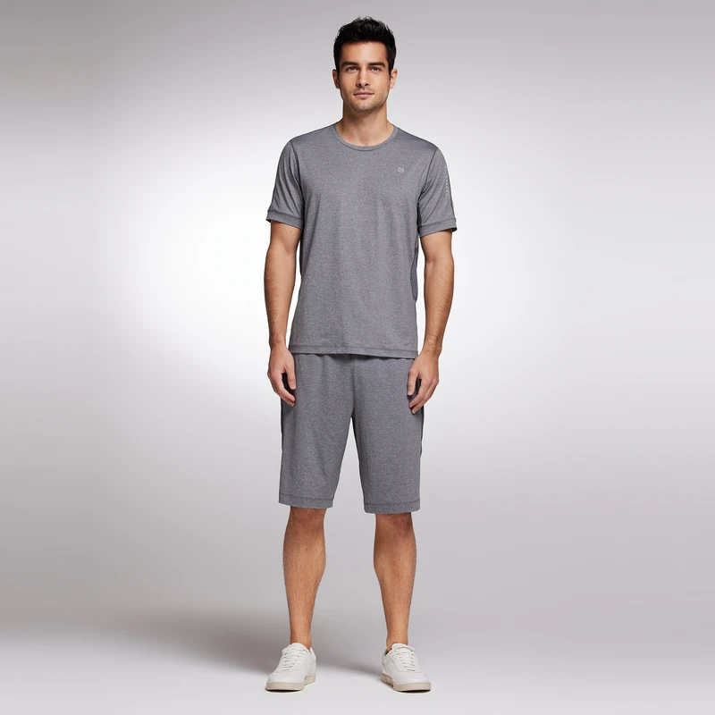 爱慕先生Aimer Men23SS轻运动男士休闲透气舒适花灰短裤NS63J901