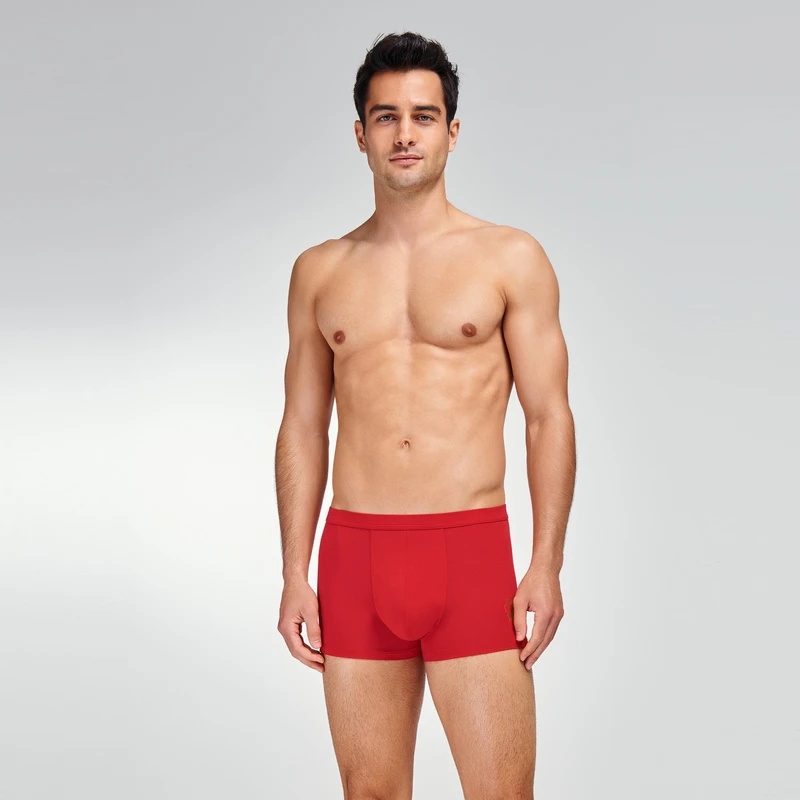 爱慕先生23AW黑标生肖龙男士包腰红色经典舒适亲肤平角裤NS23J991