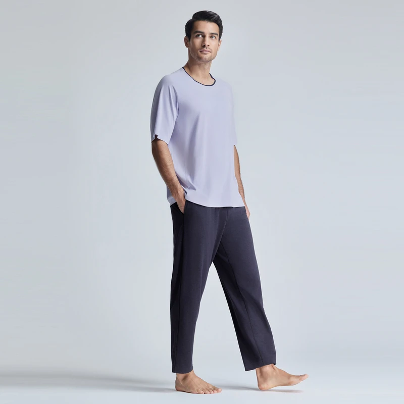 爱慕先生24SS海藻睡眠衣长裤家居男士NS42K881