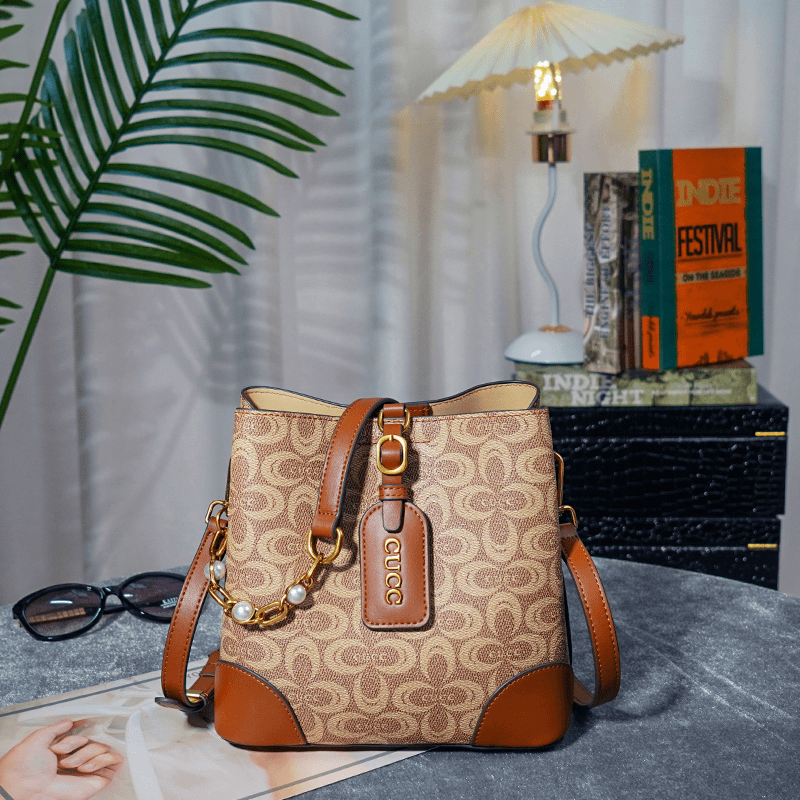 cucc 新款气质水桶包流行斜挎包女款大容量圆筒包爆款6021