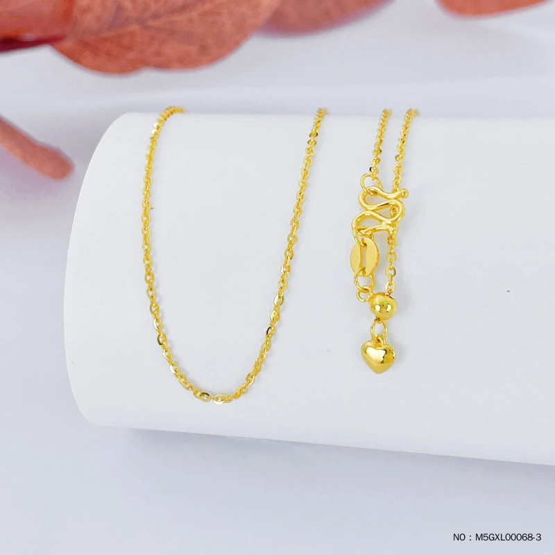 水贝黄金批发抽拉款50cm足金O字项链【不支持7天无理由退换货】