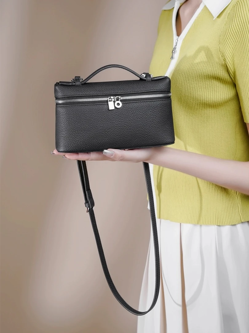 LP19饭盒包【togo】头层牛皮单肩斜挎手提盒子包百搭真皮女