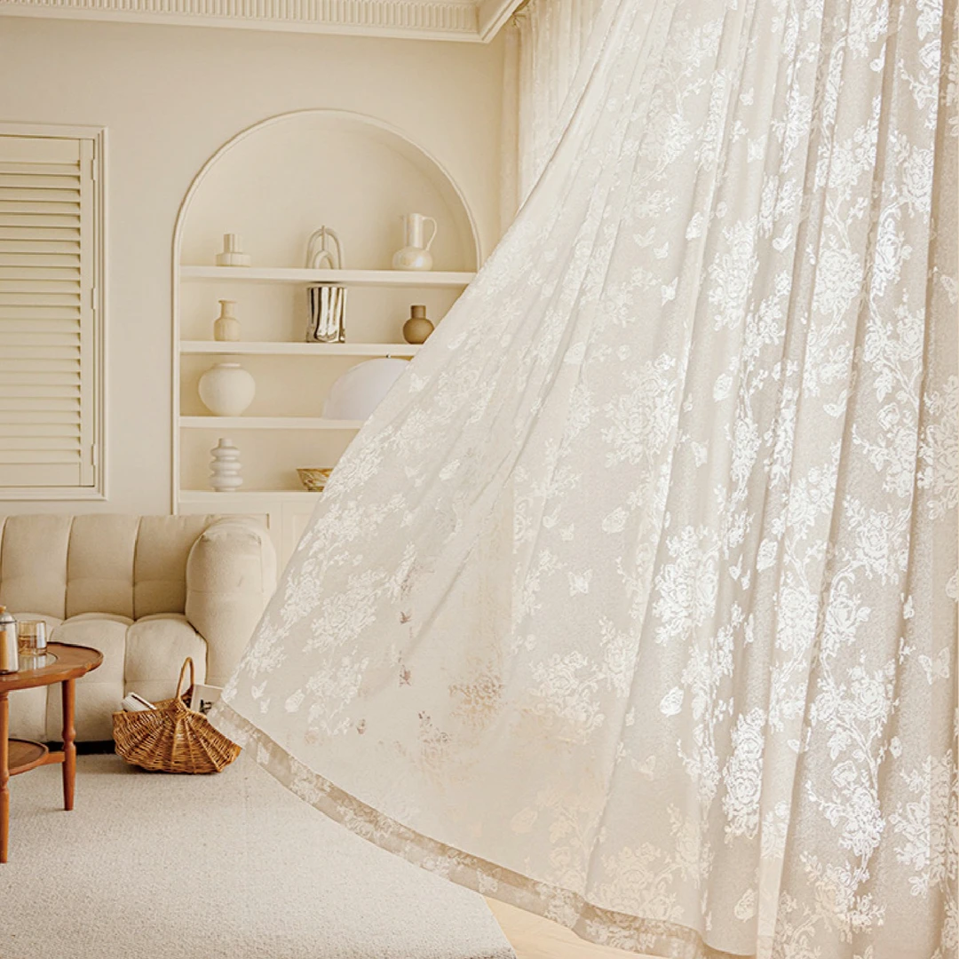 原厂正品【浪漫蝴蝶提花纱 】 高端窗纱/高级定制 客厅/餐厅/卧室