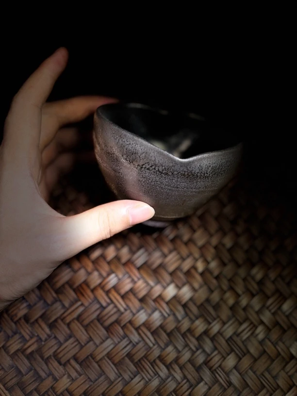 柴烧银鹧鸪 高级月光灰 爱心盏纯手工主人杯