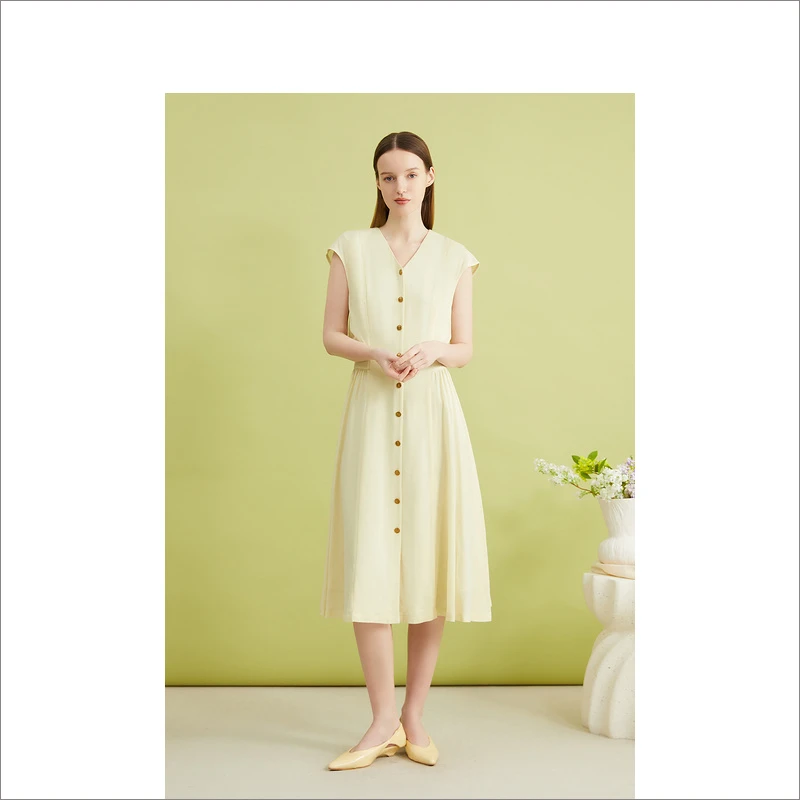 【琥珀流光】YINER音儿夏季新款气质法式优雅复古连衣裙8C34205470