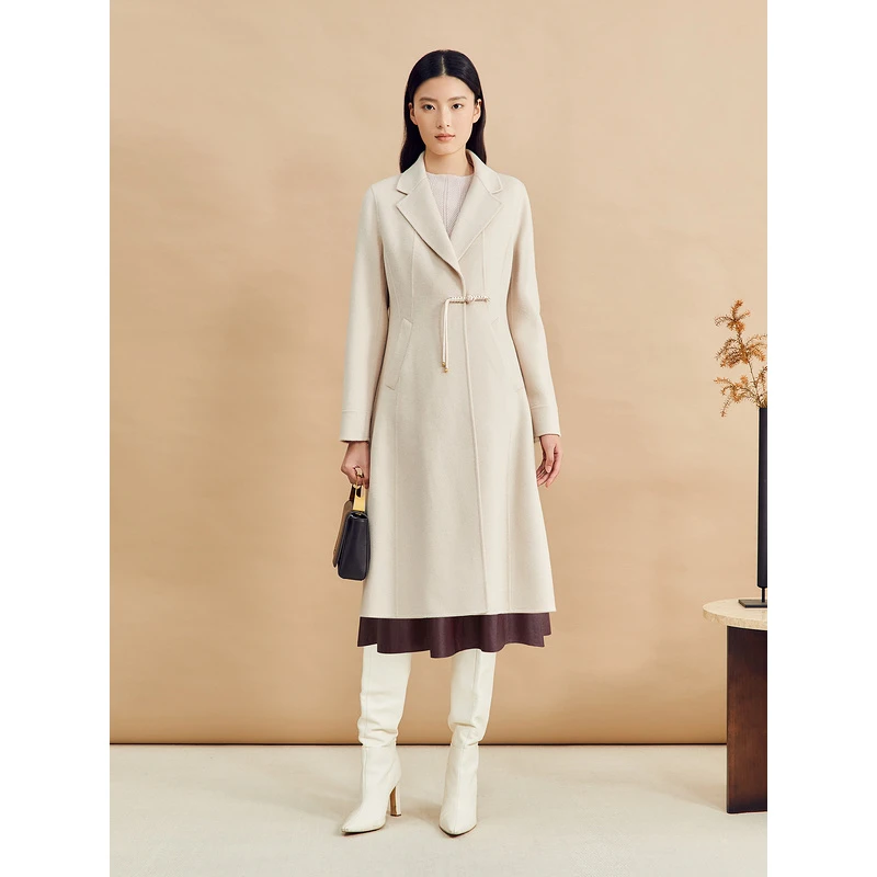 【100%澳洲羊毛】YINER音儿冬季新款双面毛呢大衣外套8C64580266