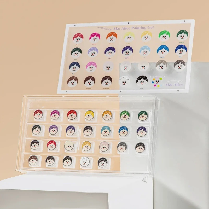 AKO春夏彩绘胶26色套装美甲彩绘胶水指甲油胶ins彩色小熊日系流行