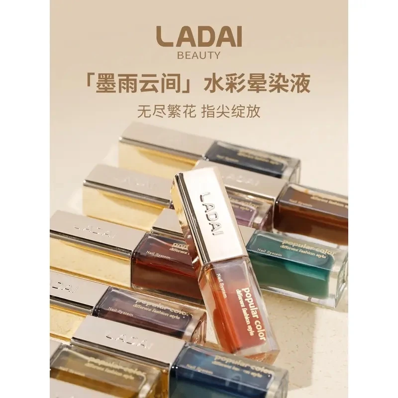 鸥博丽新品水彩晕染液墨雨云间国风美甲晕染液12ml 开店专用10色