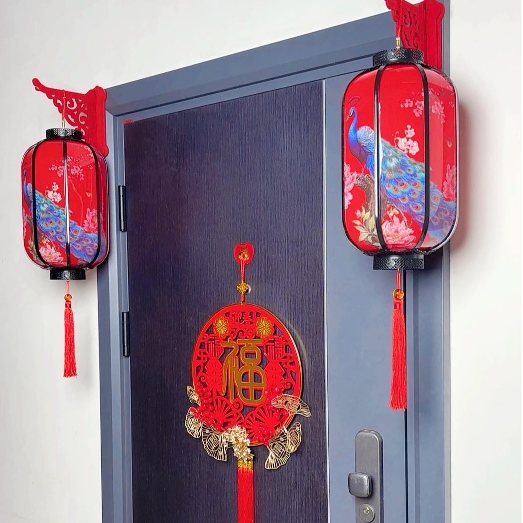 （买一送一）春节古风防水仿古孔雀灯笼
