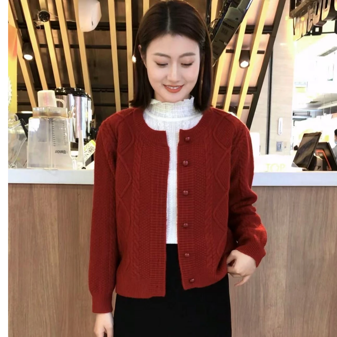 2025新款秋冬设计感麻花加厚休闲百搭长袖针织毛衣