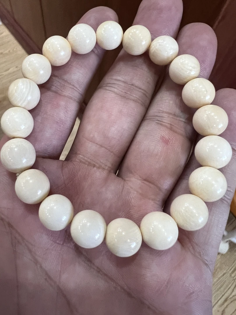 猛犸牙单圈圆珠10mm（微瑕珠介意不要拍）