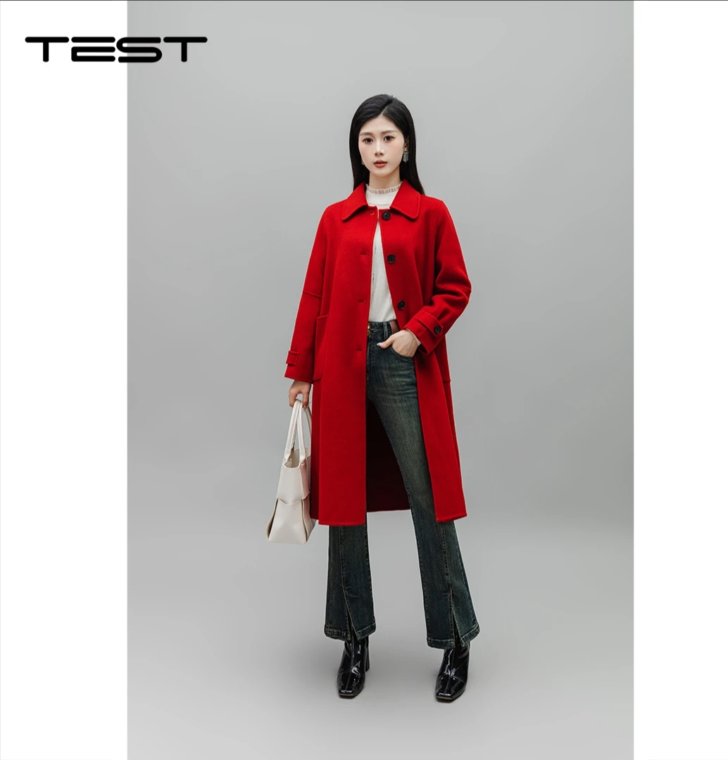 她之蝶冬新款双面绒呢外套2244053