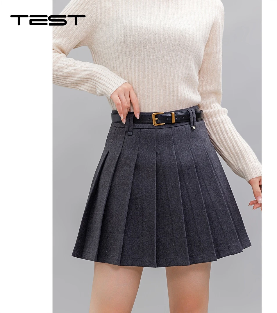 她之蝶冬新款百褶裙3244048