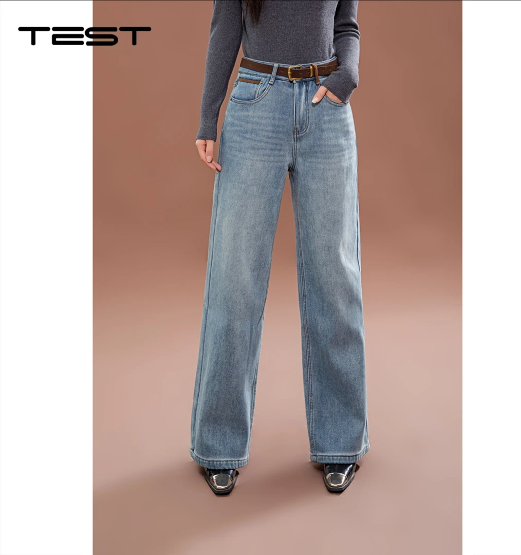 她之蝶冬新款加绒牛仔裤3244046