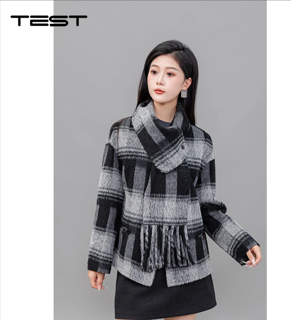 她之蝶冬新款双面绒呢外套2244104