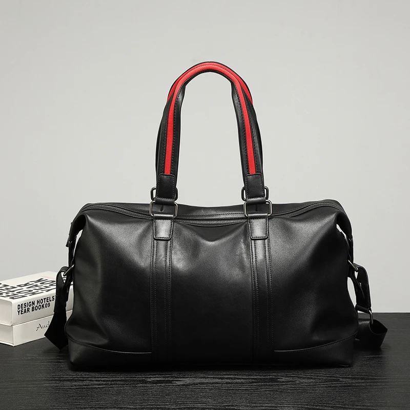 头层牛皮男士休闲出差旅行包商务大容量真皮旅行袋时尚真皮手提袋