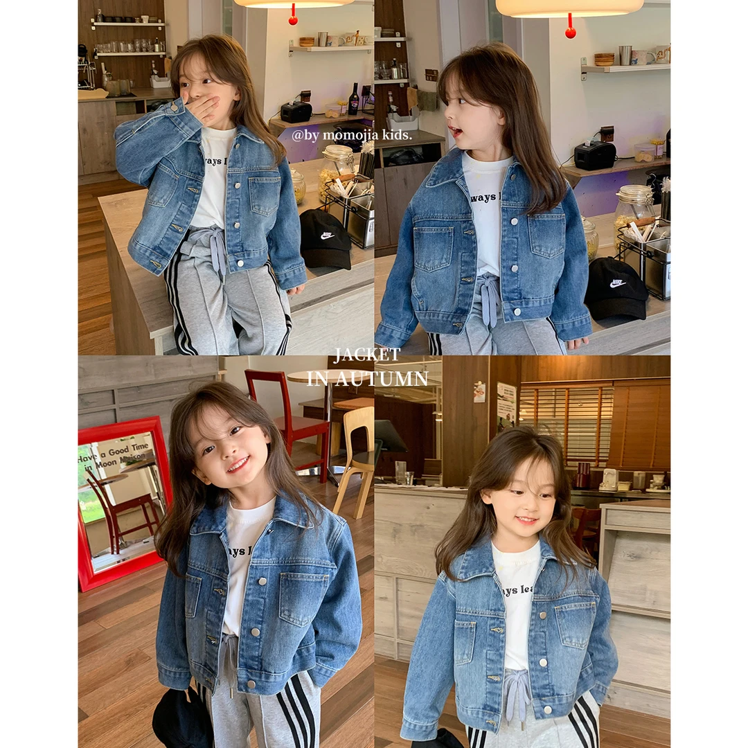 【沫沫家-牛仔计划】2023秋款女童休闲水洗牛仔外套23QC2094