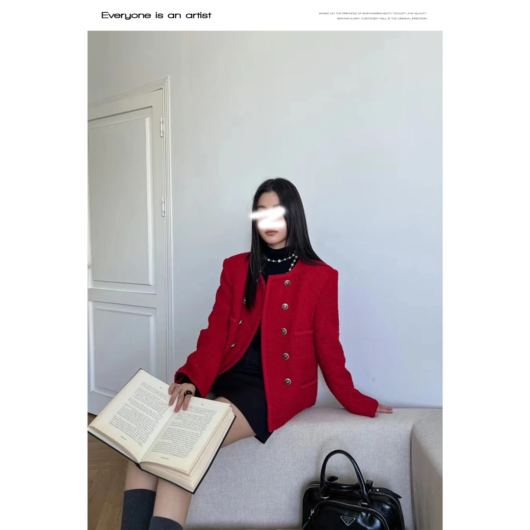 60935加厚呢子设计小香外套