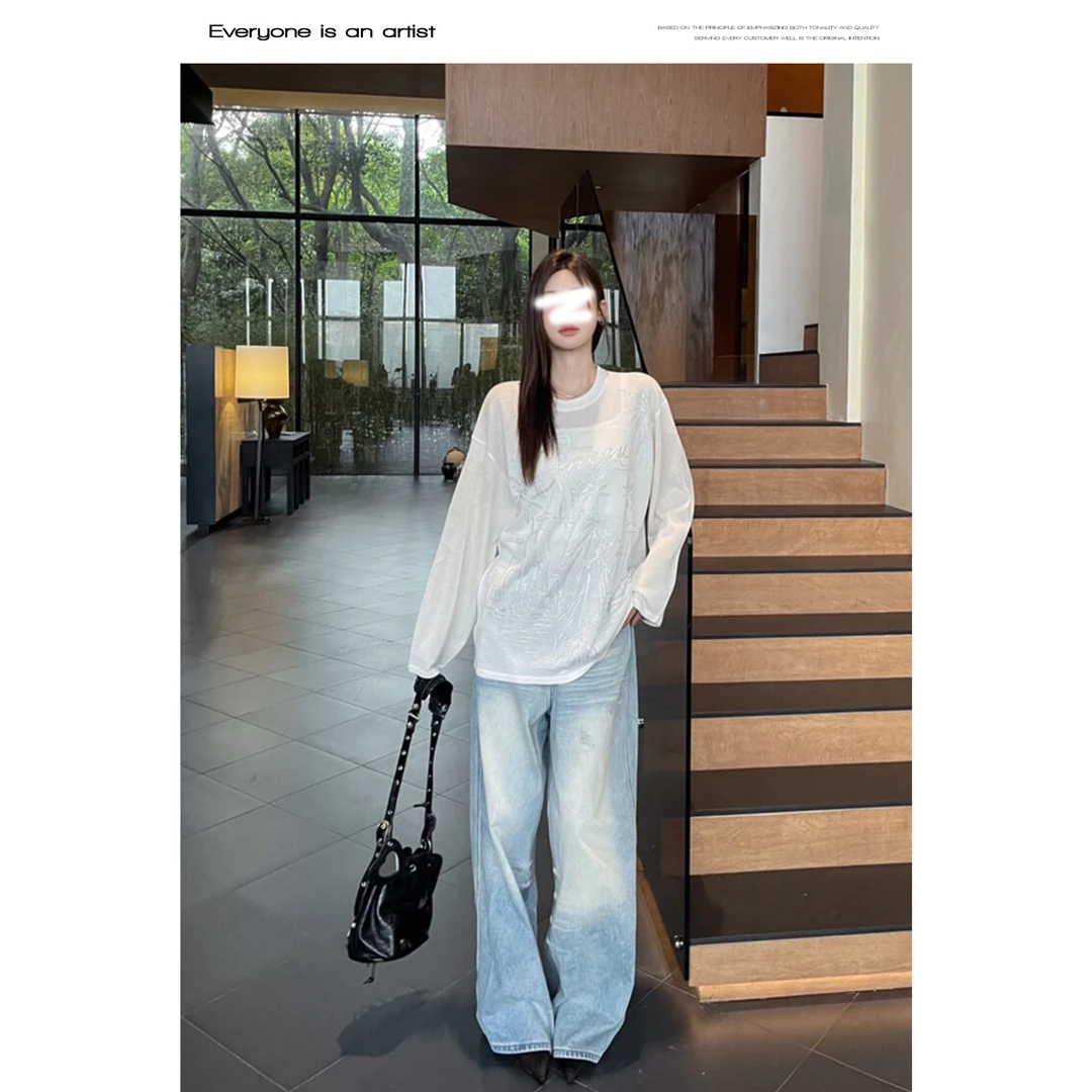 53565针织上衣宽松圆领长袖秋冬百搭