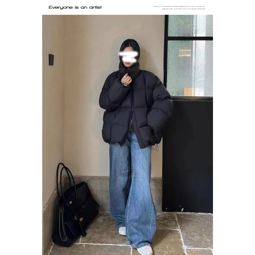 87378短款羽羽外套宽松休闲高级显瘦面包服短款羽绒