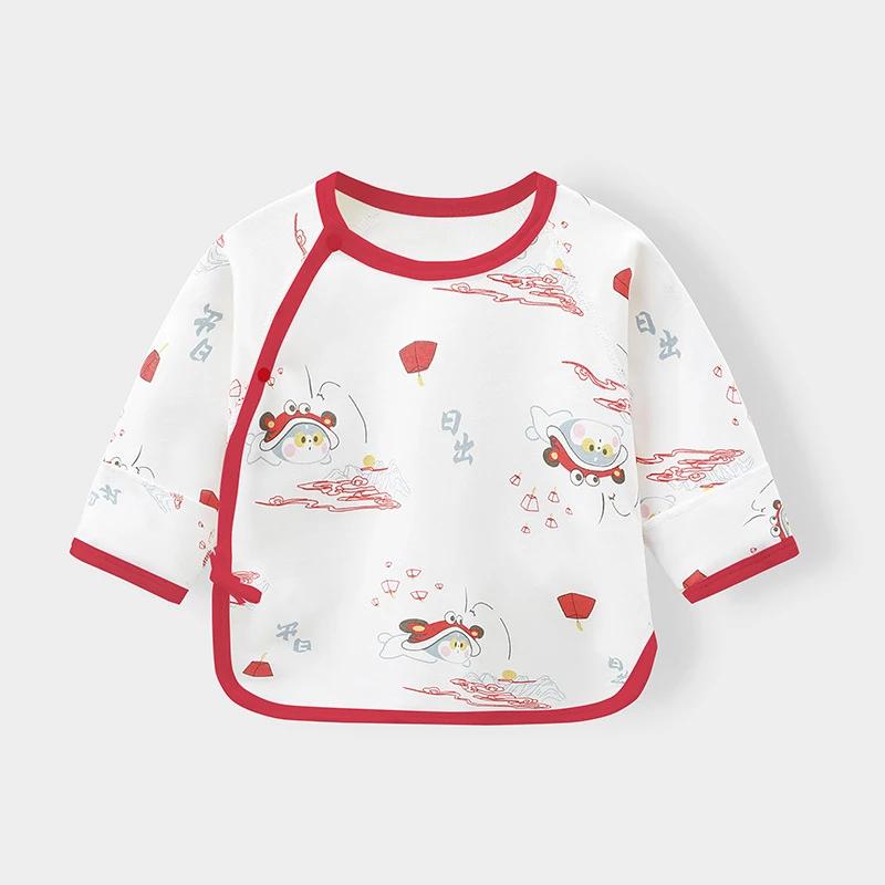 新生婴儿衣服初生0纯棉3月半背衣春秋季打底和尚宝宝秋衣内衣上衣