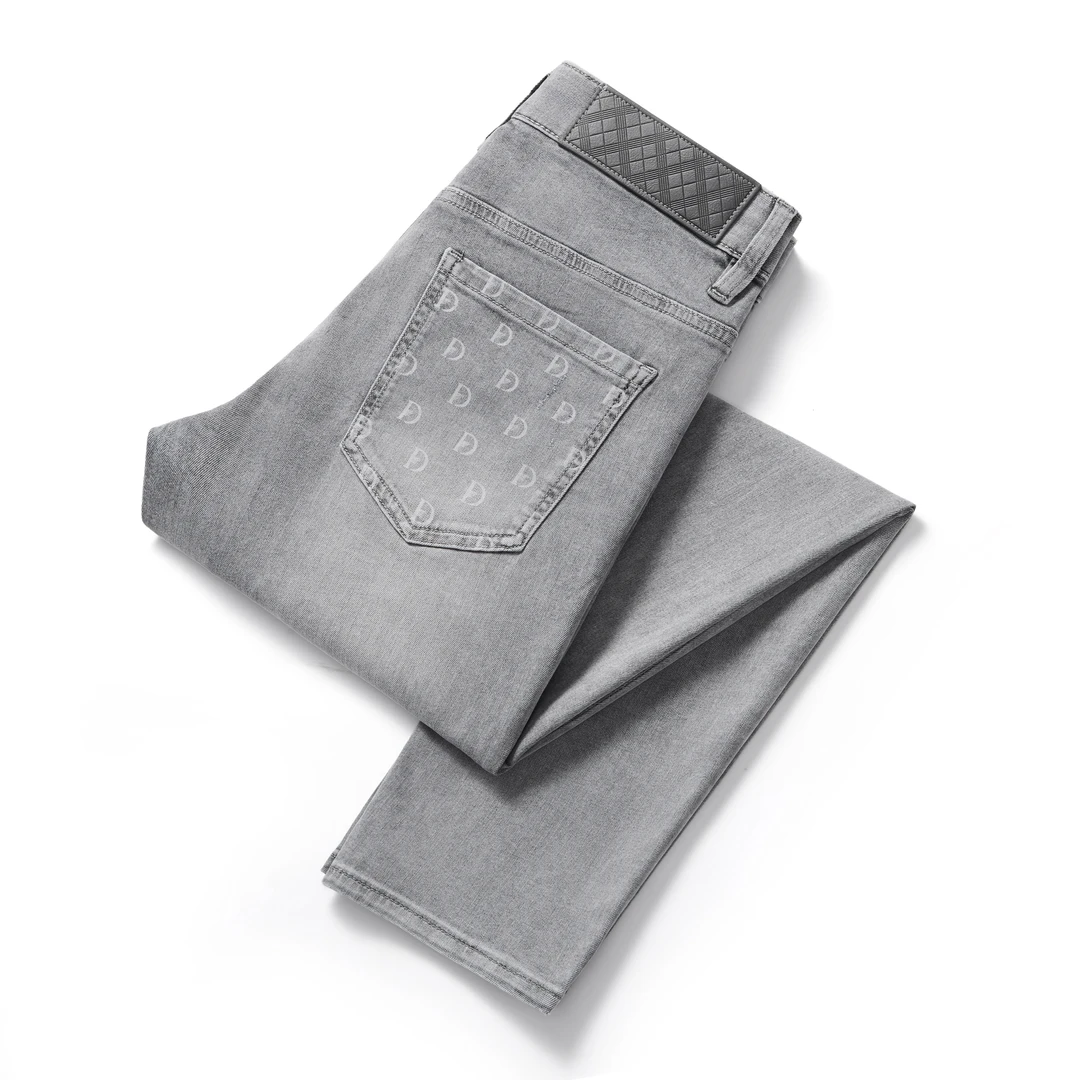 夏季薄款牛仔裤裤子男士直筒休闲夏季薄款修身百搭春夏百搭牛仔裤