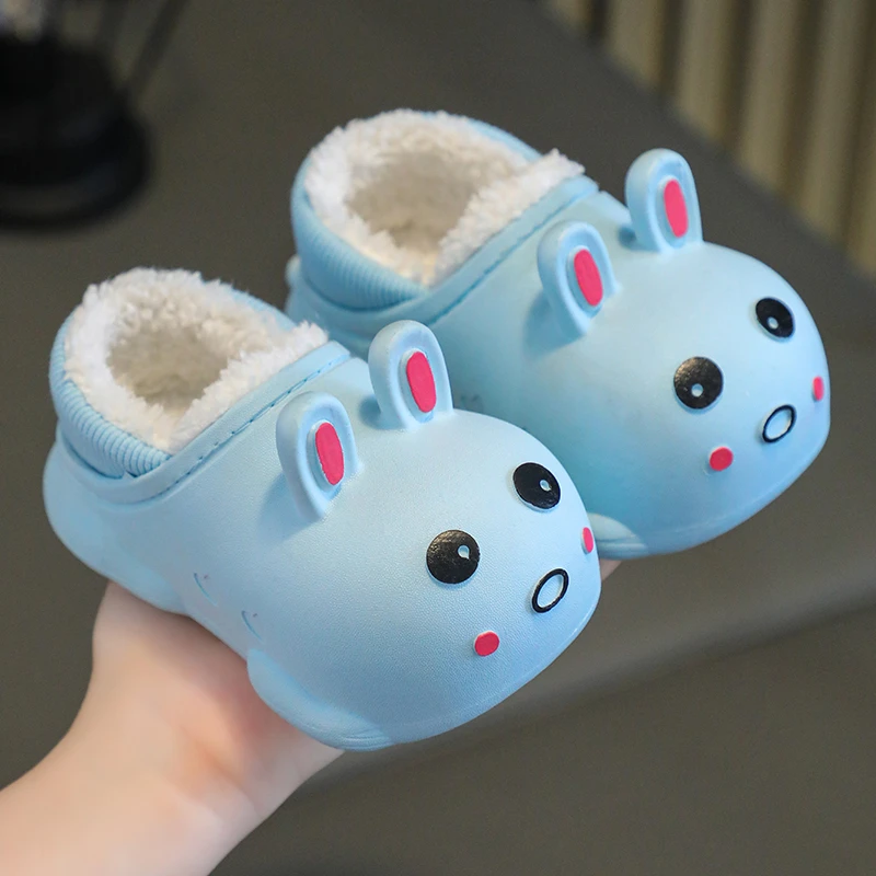 儿童棉拖鞋冬季男女童室内防滑亲子宝宝小孩卡通保暖家居包跟棉鞋