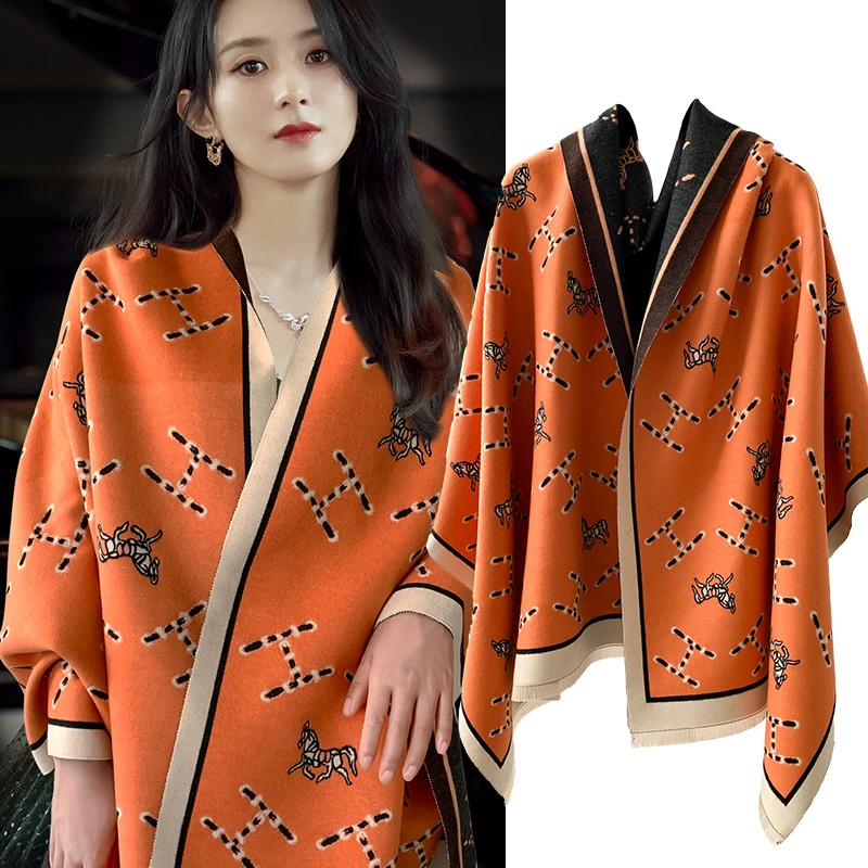 空调房披肩外搭女2024新款围巾两用夏季办公室毛毯盖毯保暖高级感