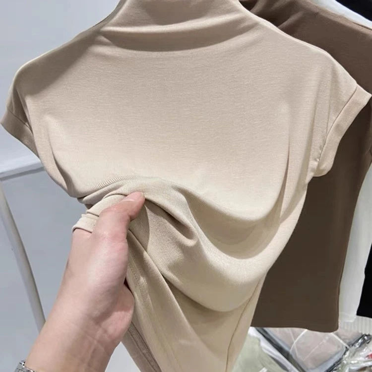 秋款半高领显瘦打底衫拍一发二