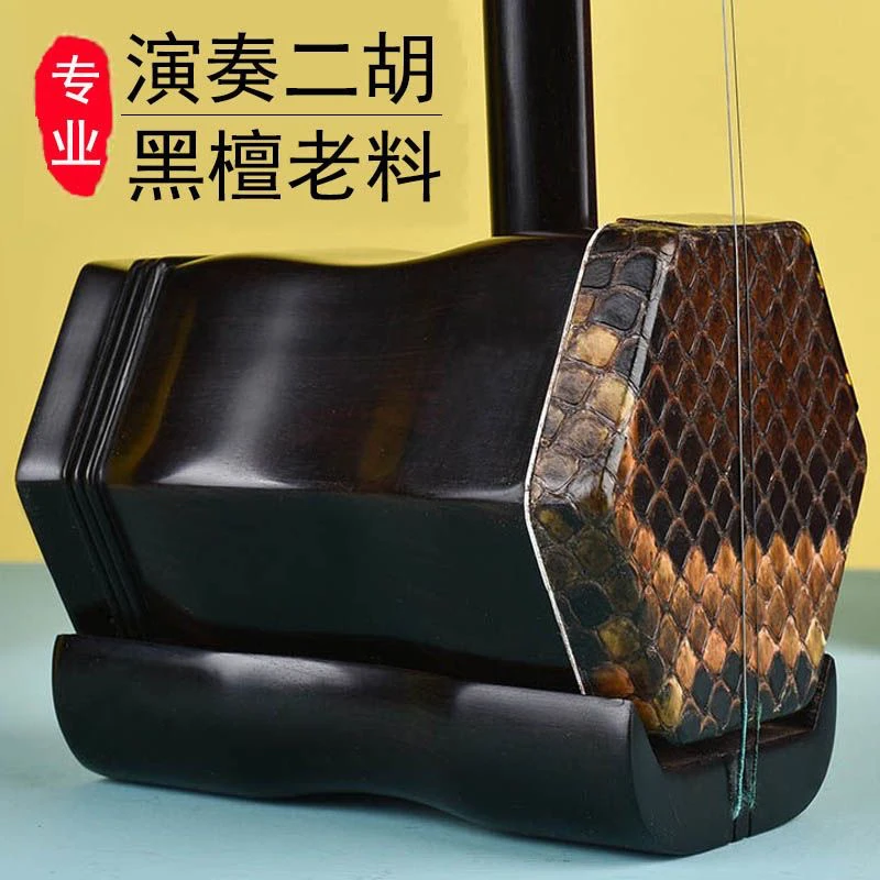 二胡 正品黑檀木二胡乐器厂家直销演奏考级成人初学者带配件